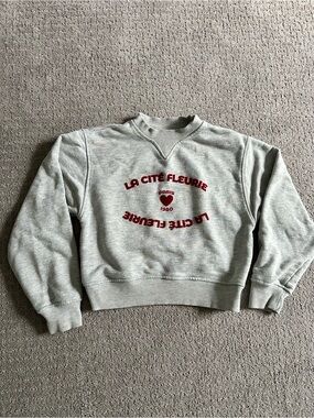 Zara Sweatshirt with Red 'La Cité Fleurie' Graphic